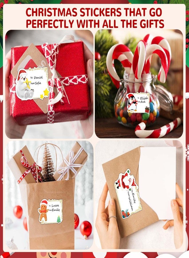 Dreecy Christmas Gift Tags Stickers, 120 Pcs Christmas Name Tags Stickers, Self Adhesive Christmas Presents Tag Sticker, Christmas Labels Sticker for Xmas Gifts Wrap Envelope Holiday Decor (2 x 2.8 Inch) - Image 5